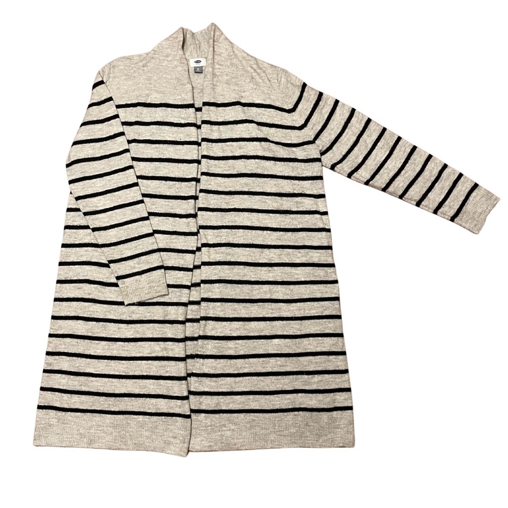Gray and Black Striped XL Old Navy Cardigan